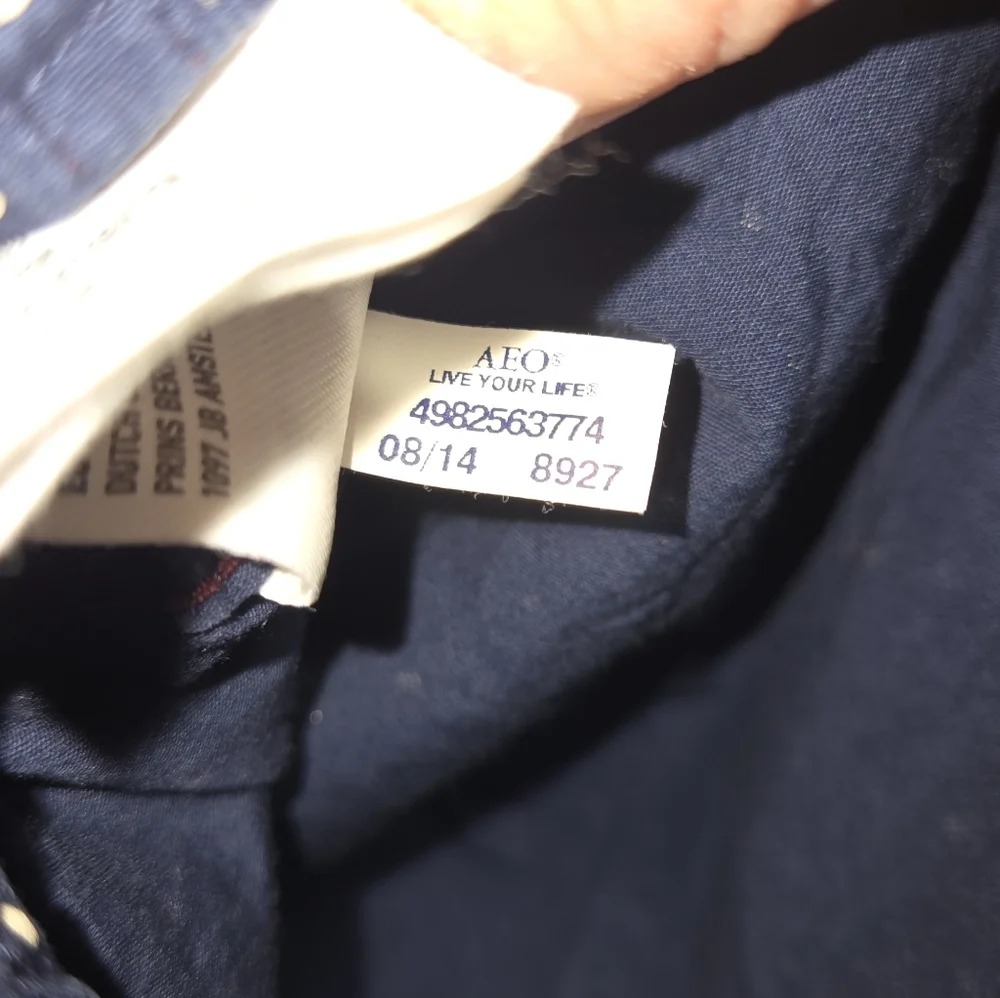 👕 👕2 For 1!!! Men's Dress Shirts American Eagle Dots & Land's End Chambray - Picture 6 of 10